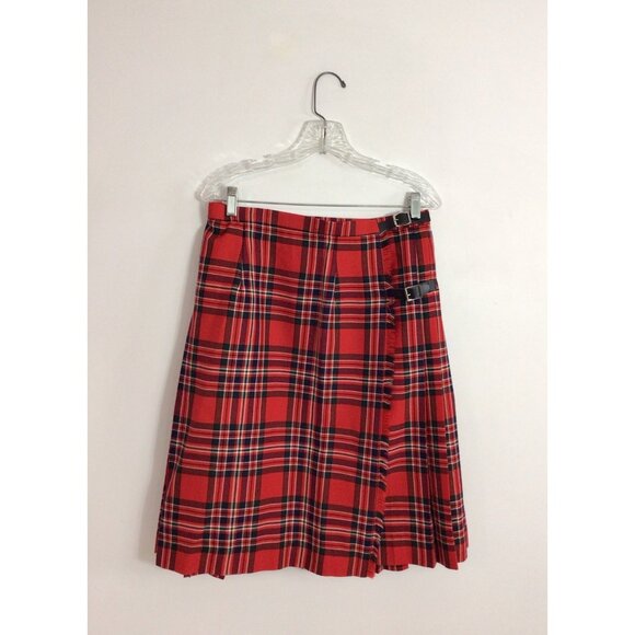 Lochcarron Plaid Wool Skirt Authentic Tartan Kilt Made In Scotland Women Small - Picture 1 of 8